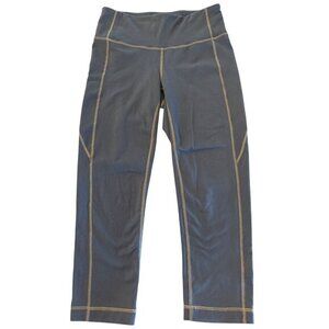 Athleta Womans‎  Leggings Size Small Chaturanga Capri Crop Yoga Blue 305922